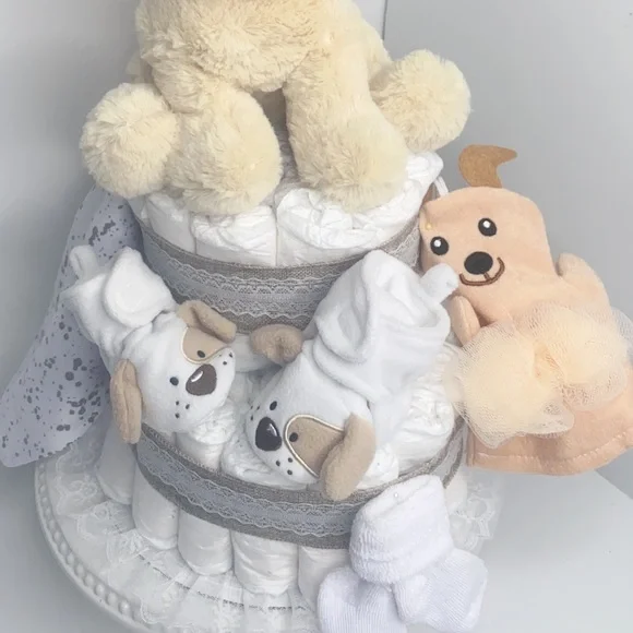 Puppy Diaper Cake